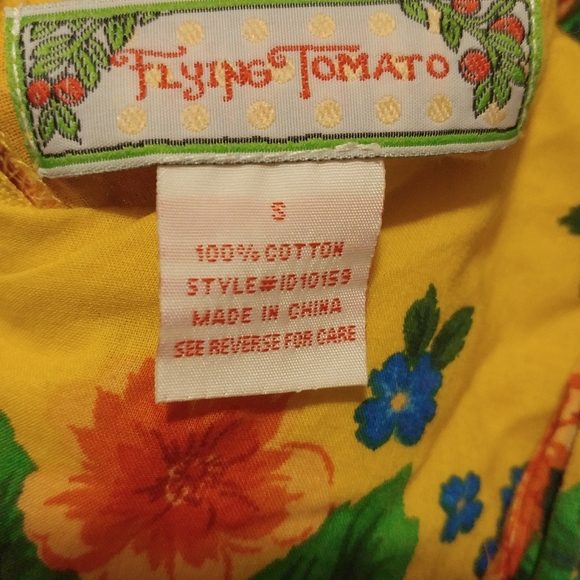 Flying Tomato Yellow Floral Mini Dress - Picture 3 of 3